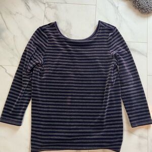 Talbots large petite gray purple striped shirt velour 
Goth grunge dark